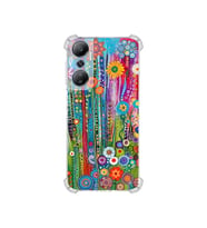 PrintiFy İnfinix Hot 20 ile Uyumlu Düşlerin Dansı Serisi Folklorik Bahçe Tasarımlı Uv Baskılı Köşe Korumalı Antişok Kılıf