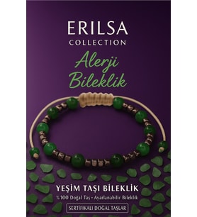 Sertifikalı Alerji ve Enerji Terapisi Bilekliği - Yeşim ve Terahertz Taşı 6mm (Çok Renkli)