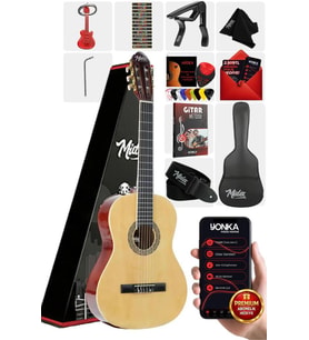 Midex MGX-200NT Kaliteli Klasik Gitar 4/4 Yetişkin Boy Full Set