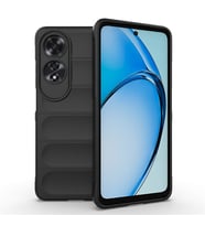 Oppo A60 Uyumlu Kılıf Esnek TPU Oyuklu Arka Yüzey Tasarımlı Zore Etnik Silikon Kapak (Siyah)
