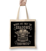 Words Are Only The Shadows Of Thoughts Bez Çanta Uzun Saplı