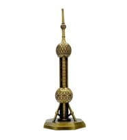 Vintage Metal Shanghai Oriental Pearl Tv Tower Biblo Antik Bronz 14 cm