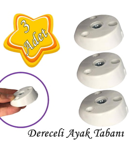 3 Adet Dereceli Ayak Tabanı Beyaz Mobilya Masa Sehpa Ayağı Bağlantı Aparatı Açılı  Plastik