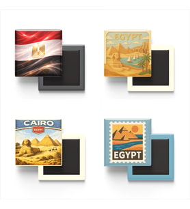 Buzdolap Magnetleri - Mısır Kahire - Egypt - 4'lü Set Magneti