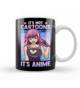 Cute Anime Obsessed It s Not Cartoons It s Anime Kupa Bardak Porselen