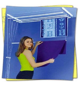 7 Çubuklu 200 cm Çukurova Asansörlü Çamaşır Askısı 64cm x 200cm