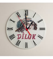 Dîlok Antep Şehri Tasarımlı Roma Rakamlı Duvar Saati (Krem)