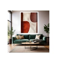Soyut Ahşap Çerçeveli MDF Tablo Modern Salon Tablosu Ev Dekorasyon Duvar Tablosu Yeni Ev Hediyesi (Beyaz)
