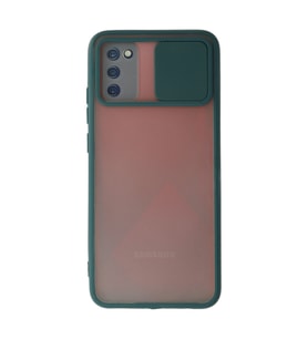 Galaxy A03S Kılıf Palm Buzlu Kamera Sürgülü Silikon - Yeşil