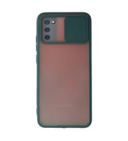 Galaxy A03S Kılıf Palm Buzlu Kamera Sürgülü Silikon - Yeşil