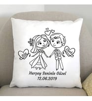 Kişiye Özel Her Şey Seninle Güzel Yastık