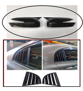 Honda Civic FD6 Yarasa Batman Ayna ve Kelebek Cam Rüzgarlığı 2li (Siyah)