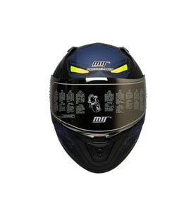 Motosiklet Kaskı Ecer 22.R06 Sertifikalı Double Vizör Full Face Kask Mision Blue