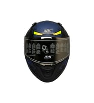 Motosiklet Kaskı Ecer 22.R06 Sertifikalı Double Vizör Full Face Kask Mision Blue