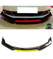 Vw Jetta MK5 Sarı Renkli Şeritli Dilli Ön Lip 4 Prç Parlak Siyah ABS 2005 -2010