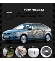 Ford Focus 2.5 Oto Araç Kapı Koruma Fitili 5metre Parlak Siyah Renk