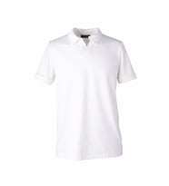 Trender 26YSS9000022 Beyaz Erkek Polo Yaka T-shirt Fitilli Yarım Patlı