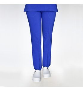 Unisex Saks Mavi Esnek  Likralı Doktor Hemşire Aşçı Tek Alt  Pantolon (SAKS MAVI)