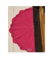 (90X45)%100 El Örgüsü Balkon/ Kapı Önü Yarım Ay Paspas (STD)