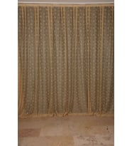 KUŞ MODEL GOLD RENK TEK KANAT Dikilmiş Pileli Fon Perde 300*260 Cm