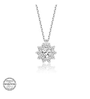 Swarovski Taşlı Gümüş Tektaş Bayan Kolye