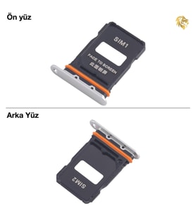 Xiaomi Mi 15 Ultra Uyumlu Sim İç Yuvası Çiftli Beyaz Sim Kart Tepsisi Sim Kızağı Sim Çekmecesi