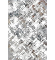 Eliana Home Baskılı, Yıkanabilir Kaymaz Taban Salon Halısı LNA0540 100x150 cm (Gri)