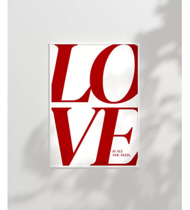 Çerçevesiz Poster Love Is All You Need (Çok Renkli)