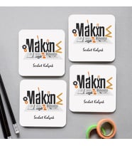 Kişiye Özel Makine Mühendislerine Özel 4'lü Bardak Altlığı