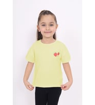 Toontoy Kız Çocuk Baskılı Tişört (Sarı)