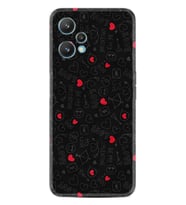 Realme 9 Pro Kılıf Boutique Baskılı Resimli Siyah Kalp ve Ok Pcode -064