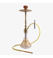 Klasik Puff Altın Kesme Şişeli hookah Takımı