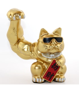 Polyester Şanslı Kedi Figürü