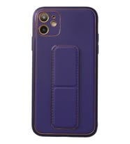 Durukar® iPhone 12 Kılıf Coco Deri Standlı Kapak - Mor