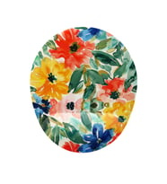 Suluboya Çiçek Desenli Bilek Destekli Mouse Pad (Çok Renkli)