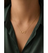 Kişiye Özel Sonsuzluk Kolye 925K Gümüş (Gold)