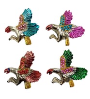 Amerikan Kartalı Magnet Dört Renk Kristal Taşlı Dörtlü Set (Karışık)