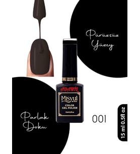 Adanil 15 ml Misyul Profesyonel Siyah Kalıcı Oje Mis-001