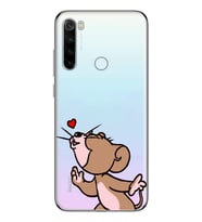 Redmi Note 8 Uyumlu Tom ve Jerry Öpücük Desenli Şeffaf Telefon Kılıfı