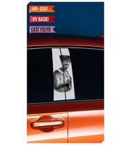Araç Kapı Direk Kaplama Folyosu Atatürk Desenli (Sağ Sol Takım) (2 Adet) - 22x50 (Çok Renkli)
