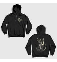 Presmono Unisex Siyah Faith V2 Opeth Sırt Baskılı Fermuarlı Kapüşonlu Sweatshirt 516478tt