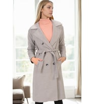 Z6765 DEWBERRY BAYAN PALTO-GRİ-2