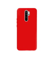 Xiaomi Redmi Note 8 Pro İçi Kadife Silikon Kılıf Kırmızı