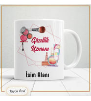 Güzellik Uzmanlarına Özel İsim Yazılabilir Kupa Bardak – Kişiye Özel Meslek Temalı Hediye-136