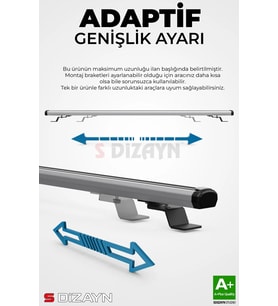 S-Dizayn Mitsubishi Outlander S-Bar Cargo V1 Ara Atkı Tavan Taşıyıcı Barı Gri 130 Cm 2006-2012 A+ Kalite