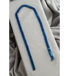 Hematit Doğal Taş Mavi Çift Delikli 2x6mm Dizi