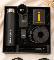 Kişiye Özel Premium Lüx Kutu Dijital Sıcaklık Göstergeli Termos Bardak Mekanizmalı Cüzdan Kemer,Cakmak Metal Anahtarlık Touch pen Kalem Erkek Hediye Set