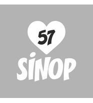 Kalpli 57 Sinop Araba Sticker siyah 20x15 CM (Beyaz)