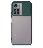 Durukar® Redmi Note 11T Kılıf Palm Buzlu Kamera Sürgülü Silikon - Yeşil