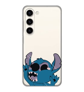 Samsung Galaxy S23 Uyumlu Stitch Desenli Şeffaf Telefon Kılıfı